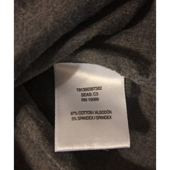 Structure Slim Fit Work Shirt Mens Large Black Button-Up Collared Cotton - Picture 8 of 8